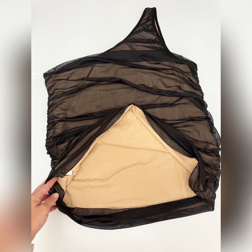 Torrid - Mesh One Shoulder Contrast Lining Top - 3 - Picture 6 of 12